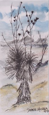 yucca flower southwestern art painting
