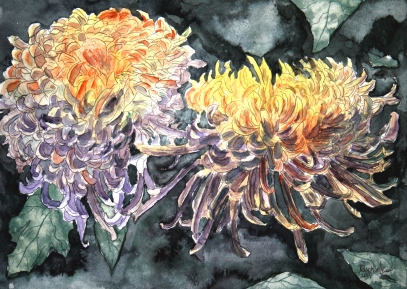 flower watercolor painting