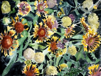 flowers watercolor painting