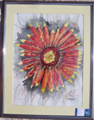 framed flower art