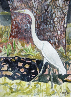 herron bird painting