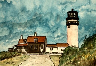 lighthouse painting
