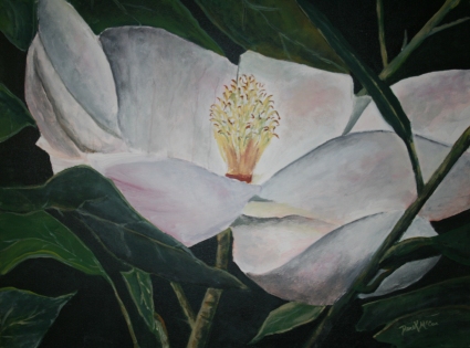 flower acrylic painting