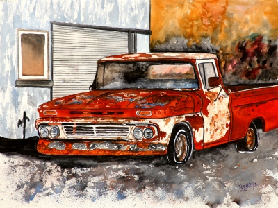 old truck painting