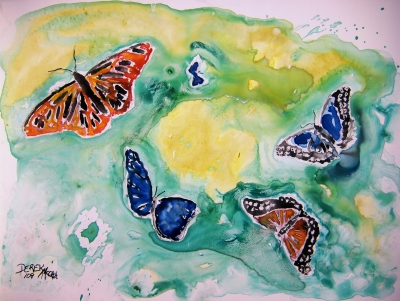 butterflies painting