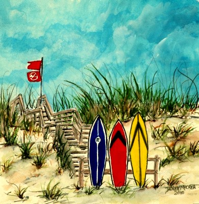 surfboards painting