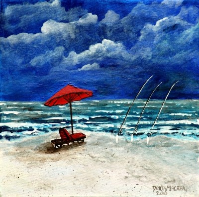 surf fishing painting