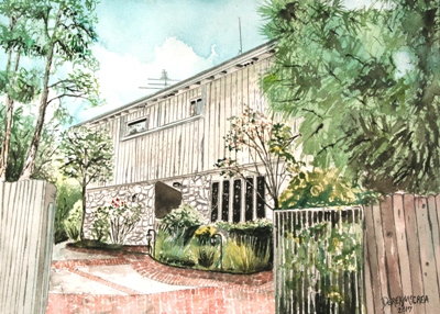 watercolor house paintings