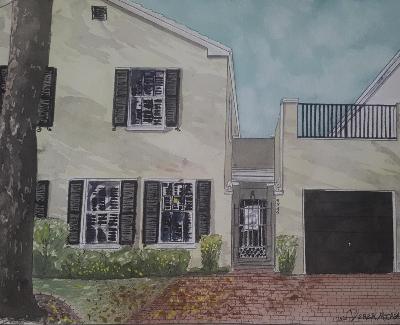 watercolor painting of my house